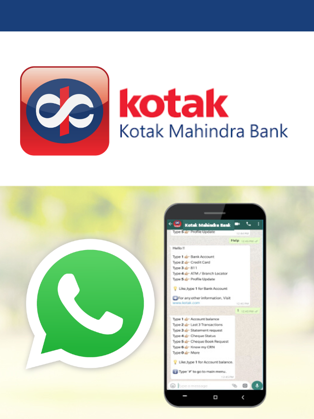 Kotak WhatsApp Banking : व्हाट्सऐप पर मिलेंगी ये सुविधाएं